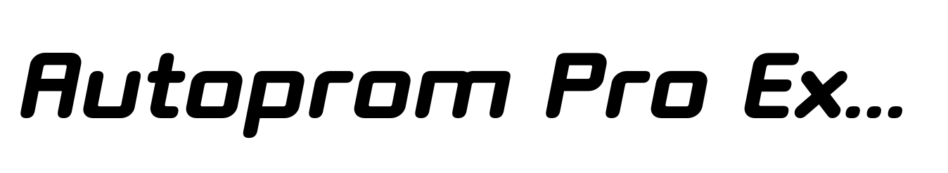 Autoprom Pro Extra Bold Italic Rounded